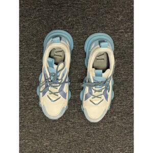 MAZINO Mens Eclipse 032 White Light Blue Chunky Sole Sneakers Size 7.5‎